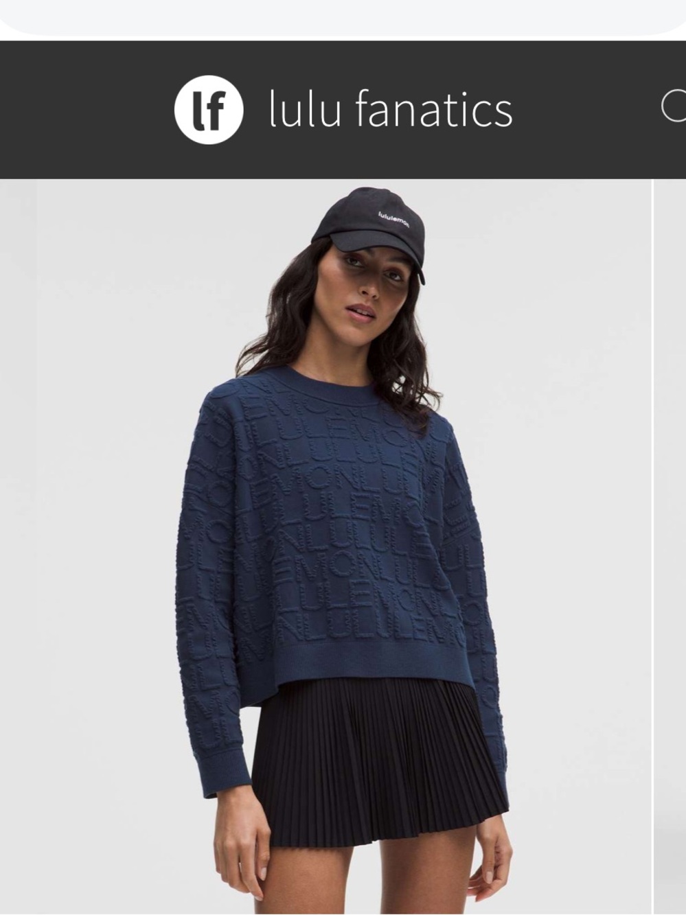 RARE NWT Lululemon Cotton-Blend Jacquard Crewneck Sweater Sz Medium Club Blue